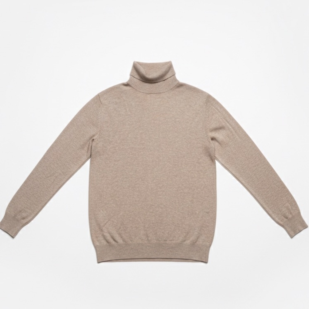 H&M Men's Beige Turtleneck Sweater